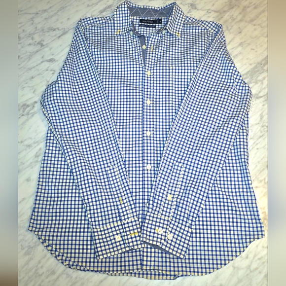 Nautica Men's Blue Checkered Shirt - Picture 2 of 6